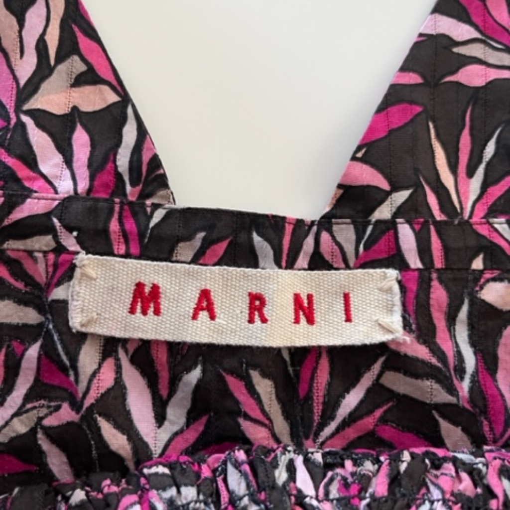 Marni Sleeveless Top/Dress Ruched Top Size 44